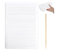 1 PCS Plastic A4 Straight Line Stencil Template, 11.7"× 8.1" Clear Spacing Line Writing Calligraphy Stencils Measuring Ruler Template Envelope Journal Supplies for Scrapbooking Lettering Drawing (2)