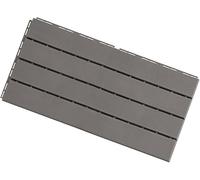 1 Pcs Plastic Interlocking Floor Tiles Outdoor Deck Flooring Pool Balcony Backyard Porch Garden Lawn Entrance Door Mat Flooring(Grey)