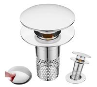 1 PCS Pop Up Drain Strainer, Stainless Steel Kitchen Sink Strainer Plug, Kitchen Sink Plug and Strainer, Universal sink stopper,Suitable for kitchen, bathroom, washbasin, bathtub(Diameter 34 to 40mm)
