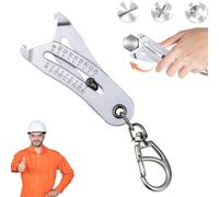 1 Pcs Portable Precise Thread Size Checker Keychain, Thread Size Verification Tool, Nut and Bolt Thread Checker Bolt Size Finder Keychain, Quick Hand Measuring Tool for Fast and Precise Measurement