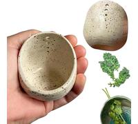 1 Pcs Pottery Herb Stripper Bowl, Herb Stripper Bowl, 2025 New Herb Handmade Small Pottery Herb Stripper Bowl Tool, Handmade Different Round Hole Sizes, Suitable for Peeling Off The Leafy Assembly