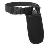 1 PCS Professional Massage Bottle Hoslter with Adjustable Belt, Single Massage Therapist Bag Portable Lotion Oil Waist Holder Organizer for Beauty Salons, Hospitals, Spas Therapy Supplies (Black)