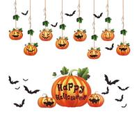 1 Pcs Pumpkin Window Stickers, Bat Pumpkin Decals, Halloween Window Clings Stickers, Halloween Party Supplies Decorations (2 Roll)