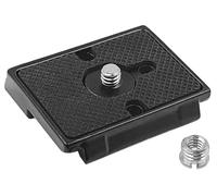 1 Pcs Quick Release Plate, Tripod Quick Release Adapter Compatible for Manfrotto 200PL-14 QR Cameras Tripod, Camera Mounting Adapter with 1/4" and 3/8" Screws Ball Head Parts Replacement Adapter