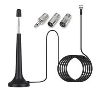 1 Pcs Radio Antenna, Radio Aerial for System Indoor, Radio Antenna Telescopic, Aerial Rod Antenna for Tuner Stereo Amplifier Home Cinema System Home Theater System Receiver with Magnetic Base