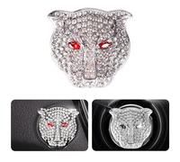 1 Pcs Red Start Button Cover Button lid leopard rhinestone Diamond Interior Start Car Start Stop Button Cover Button Cover Anti-Scratch Start Ignition Protective Cover Universal for Car (Red)