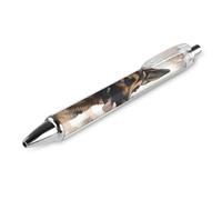 1 PCS Refillable Black German Shepherd Dog Lovers Ballpoint Pens 0.5mm Fine Point Smooth Writing Quick-Dry Liquid Ink Comfort Grip Retractable & Pocket-Sized for Journaling Notetaking Sketching