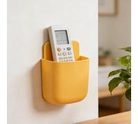 1 Pcs Remote Control Storage Box Organizer Holder for Living Room Desk Bedside Sofa Home Organization for Women Men(Yellow)