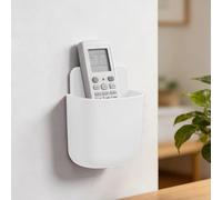 1 Pcs Remote Control Storage Box Organizer Holder for Living Room Desk Bedside Sofa Home Organization for Women Men(White)