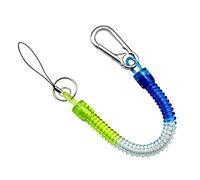 1 Pcs Retractable Keyring,Stretchy Keyring with Clip,Retractable Coil Key Chain Holder with Clip Spiral Fishing Lanyard Anti-Lost Keychain Cord,Extendable Keyring with Clips for Cellphone