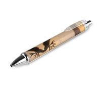 1 PCS Retractable Liquid Ink Moose in The River Rollerball Pens 0.5mm Fine Point Smooth Writing Gel Pens with Ergonomic Comfort Grip Quick-Dry Smudge-Free Black Ink Refillable Office Writing Pen