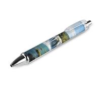 1 PCS Retractable Liquid Ink Waterfalls on Krka River Rollerball Pens 0.5mm Fine Point Smooth Writing Gel Pens with Ergonomic Comfort Grip Quick-Dry Smudge-Free Black Ink Refillable Office Writing Pen