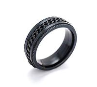 1 Pcs Ring Unisex Black - Stainless Steel Stamped Ring For Men, Gifts For Men And Women9 Creative And Exquisite Workmanship Attractive processing