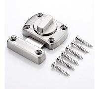 1 Pcs Rotate Bolt Latch Lock ，Stainless Steel Gate，Bathroom Door Lock, Bathroom Latch Rotate Bolt Gate Latch Door Lock Safety Cabinet Slide Lock Latch Applicable to Various Doo