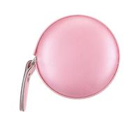 1 Pcs Round Retractable Measuring Tape 150 cm/60 inch Soft Leather Case Tailors Tape Measure Pocket Size for Body, Fabric, Sewing Measurements - Pink