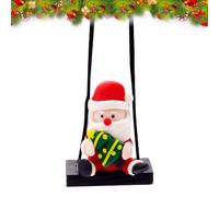 1 Pcs Santa Claus Swing Ornament Car Decoration, Cute Resin Christmas Car Interior Decoration, Mini Santa Swing Figurine for Car Dashboard, Christmas Party Gift for Car Indoor Home (Red)