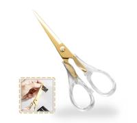1 PCS Scissors Multipurpose Golden Stainless Steel Scissors Acrylic Scissors Office Scissors School Scissors for Craft Sewing Papers Fabric Canvas Embroidery Dressmaking Office Home School