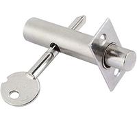 1 Pcs Security Door Bolts Thumb Turn Key Sets with Strong Bolt Rack Bolts