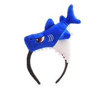 1 PCS Shark Hat, Plush Shark Mask Costume, Fin Headband, Headpiece with PP Cotton Filling, 20cm Length, 20cm Width, Christmas Halloween Prop, Animal Theme Dress-Up Accessory for Kids & Adults Blue