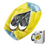 1 Pcs Shoe Washing Machine Bag, Fluffy Fibers Keep 360° Wrap-around Cleaning, Trainer Washing Machine Bag, Shoe Laundry Bag with Durable Hidden Zipper Reusable Shoe Cleaning Bag for Sneaker