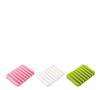 1 Pcs Silicon Flexible Soap Dish Self-Draining Soap Storage Holder Soap Box Tray Shower Soap Saver Holder For Bar Soap Sponge Scrubber Bathroom Kitchen Sink Random