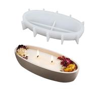 1 Pcs Silicone Mould Candle Holder 10.8 * 21.9cm, Round Silicone Mould Candle Holder, Silicone Moulds for Concrete Plaster DIY Candles Vase Flower Pot