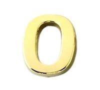 1 Pcs Silver/Gold/Red Bronze Self Adhesive Number Stickers House Door Address Plate Sign Hotel Decor 7cm(Gold Number 0)