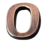 1 Pcs Silver/Gold/Red Bronze Self Adhesive Number Stickers House Door Address Plate Sign Hotel Decor 7cm(Red Bronze 0)