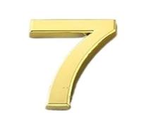 1 Pcs Silver/Gold/Red Bronze Self Adhesive Number Stickers House Door Address Plate Sign Hotel Decor 7cm(Gold Number 7)