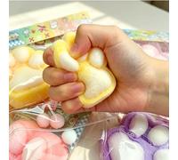 1 Pcs Slow Rebound Squeeze Decor,Random Color Cat Paw Squishy Figurine | 5.1x5.1x1.2 Inch Mini Plush Squishy Figure,Super Soft Velvet Touch,Pastel Color Random Assorted,Cute Desk Shelf Display Decor