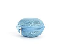 1 Pcs Small And Portable Round Shape Earphone Storage Bag Light Blue Useful
