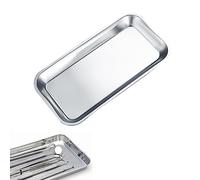 1 Pcs Small Instrument Tray, Stainless Steel Tray, Stainless Steel Medical Tray, Dental Lab Instruments Surgical Trays for Dental Lab Tool Instrument, Bathroom Organizer, Tattoo Tool Trays