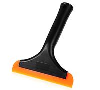 1 PCS Small Squeegee Car Window Squeegee Mini Flexible Soft Silicone Multifunctional Auto Car Windshield Water Blade Squeegees with 5.9 Inch Blade for Mirror Glass Door (Black Orange)