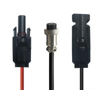1 Pcs Solar Panel DC Input Cable with 4 Adapters DC5.5x2.1mm DC5.5x2.5mm DC3.5x1.35mm DC8mm for Solar Power Stations and Kits