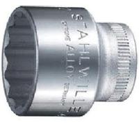1 pcs - STAHLWILLE 3/8 in Drive 13mm Standard Socket, 12 point, 30 mm Overall Le