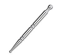 1 Pcs Stainless Steel Acupuncture Massage Pen, Double Headed Body Point Probe Pen Manual Deep Tissue Massage Tool for Facial Reflexology Massage and Full Body Meridian Pain Relief (Silvery)