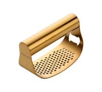 1 Pcs Stainless Steel Garlic Crusher Gold Manual Garlic Press Rocker Ginger Press Squeezer Can Opener Kitchen Tools(Gold)