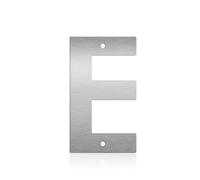 1 Pcs Stainless Stell Size 3-8 Inch Waterproof Home Outdoor Decor Floating Letter Numbers Metal Sign Room Door Number Signs Plaques(E,6inch)