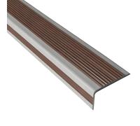 1 PCS Stair Tread Trim, PVC Self-adhesive Step Edge Anti-slip Strip for Indoor and Outdoor Use(Brown,39.4inch/100cm)