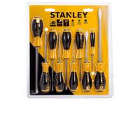 1 pcs - Stanley Phillips, Pozidriv, Slotted Screwdriver Set, 10-Piece