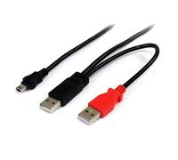 1 pcs - StarTech.com USB 2.0 Cable, Male USB A x 2 to Male Mini USB B Cable, 1.