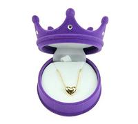 1 Pcs Storage Boxes Wedding Ring Gift Crown Jewellery Small Women Jewellery Leather Bracelet Organizer For Jewellery Making 6.5&Times;4.5cm Purple Convenient And PracticaPractical and Deft