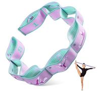 1 Pcs Stretch Strap for Kids Elastic Gymnastic Stretching Ballet Dance Band with 8 Loops Adjustable Exercise Training Resistance Strap for Children Stuff Pilates Latin Yoga Equipment (Purple)