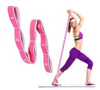 1 pcs Stretching Strap with Loops, Abeillo Elastic Yoga Straps for Stretching Equipment, Stretch Band for Physical Therapy, Yoga, Pilates,Dance, Gymnastics Exercise and Flexibility
