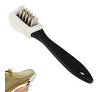 1 Pcs Suede Brush for Shoes,4-Sided Nubuck Shoes Brush,Nubuck And Multifunctional 4-Sided Cleaning Shoes Brush for Suede Leather Boots Cleaning(Brass And Nylon Bristle)