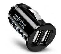1 Pcs Super Fast Car Charger, USB Car Charger Adapter, Mini Dual Port 12V/24V USB Cigarette Lighter Socket Adapter Plug for i-Phone 17 Pro Max 16 15, Sam-sung S25 S24 & All Types of Android Phones
