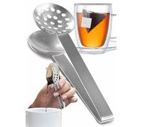 1 Pcs Tea Bag Squeezer Tongs | Stainless Steel Solid and Strainer Parts | Easy & Effective Tea Tool Extraction + No More Burned Fingers on Hot Tea Bag