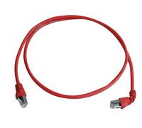 1 pcs - Telegartner Cat6a Right Angle Male RJ45 to Male RJ45 Ethernet Cable, S/F