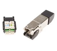 1 pcs - Telegartner MFP8 Series Male RJ45 Connector, Cable Mount, Cat6a, STP Shi