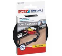 1 pcs - Tesa Cable Tie Bundling Tool, Releasable, 5m x 10 mm, Black Polyamide